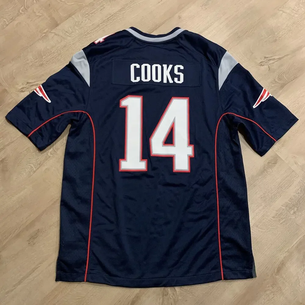 Nike NFL New England Patriots Brandin Cooks #14 Jersey Men's Large L Navy Blue